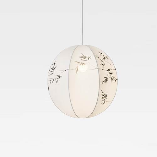 新中式餐厅茶室禅意布艺灯笼吊灯中古风日式复古民宿客厅卧室灯具