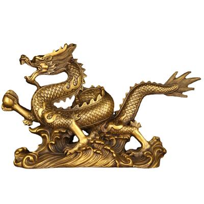 厂家铜龙摆件工艺品汉龙龙腾四海送礼手工祥瑞古风祥瑞摆件