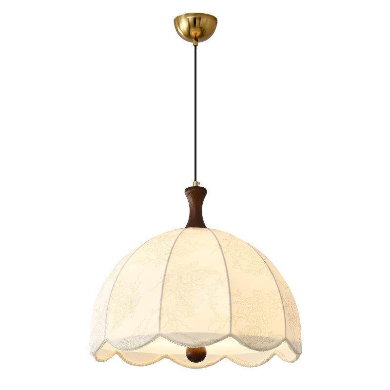 法式中古卧室布艺吊灯美式复古侘寂风实木书房餐厅吧台衣帽间灯具,家装灯饰光源,智能吊灯,淘宝优惠券,粉丝福利购,淘宝优惠卷