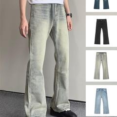 AHCN(志存高远)美式复古街头水洗百搭微喇牛仔裤休闲做旧长裤潮