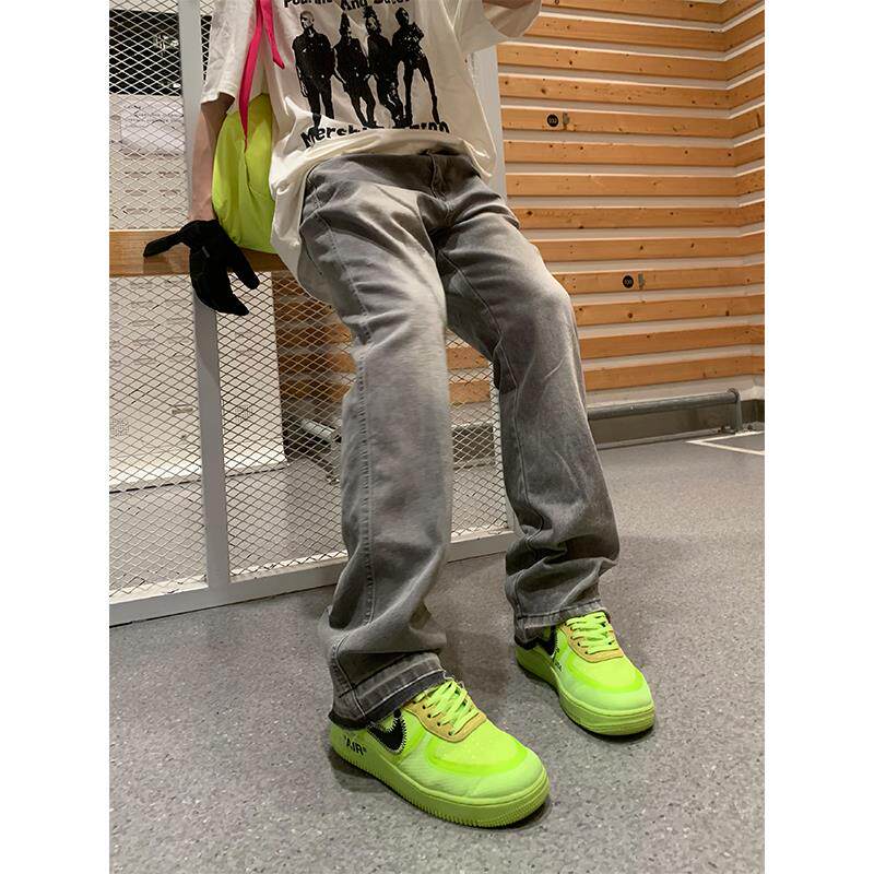 NECOYEP 2024美式高街水洗牛仔裤复古直筒休闲男女嘻哈潮流长裤