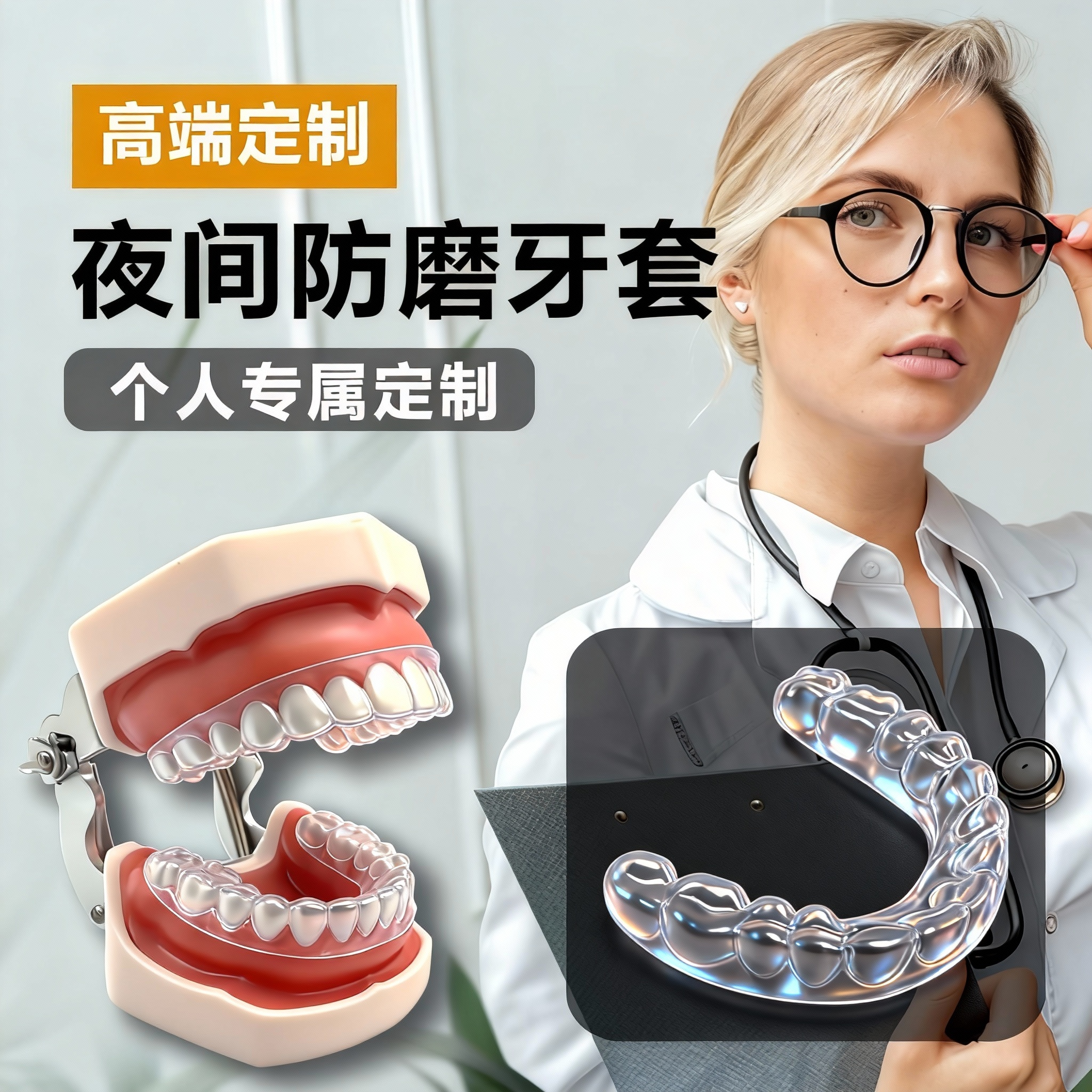 咬颌垫护齿神器防磨牙牙套