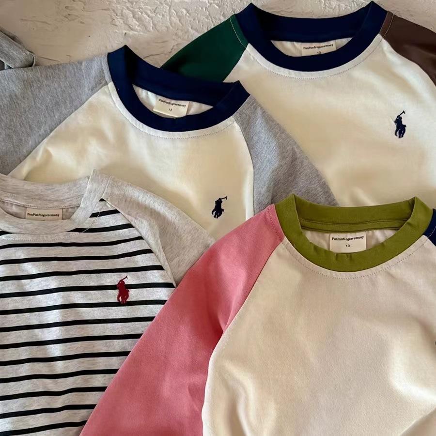 100棉男童长袖T恤2024秋季儿童