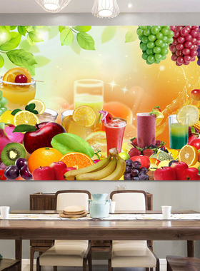餐厅装饰墙画水果贴纸墙贴自贴画墙壁贴画免打孔防水自粘水果壁画