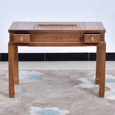 慢象红木家具非洲鸡翅木（学名：非洲崖豆木）茶桌椅组合实木中式