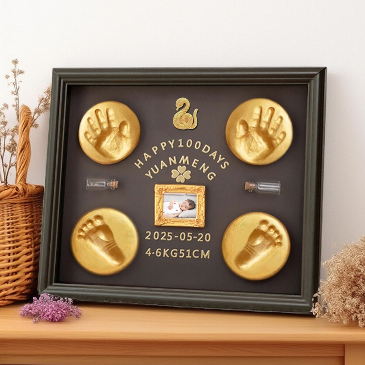 寶寶手足印泥紀念品新生兒滿月