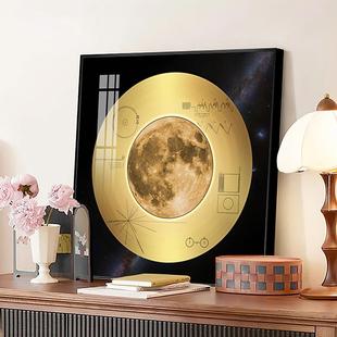 月球月亮唯美装饰画NASA旅行者一号潮流创意蓝牙音响唱片客厅挂画