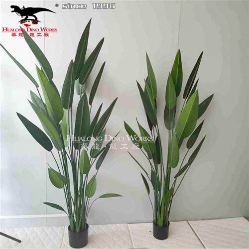 仿真植物制作工厂室内外景观搭配塑料植被PV龟背叶绿植假山假树