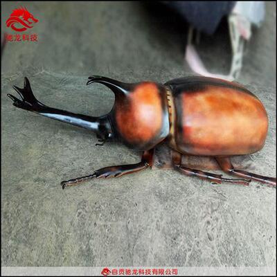 大型仿真独角仙模型软胶造型可动机模装置定制会动会叫仿生动雕