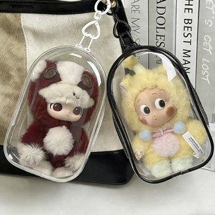 泡泡玛特新年限定马力全开娃包保护套遛娃包15cm18cm防尘收纳仓包