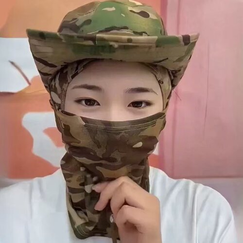 战术奔尼帽男夏季大檐遮阳迷彩帽
