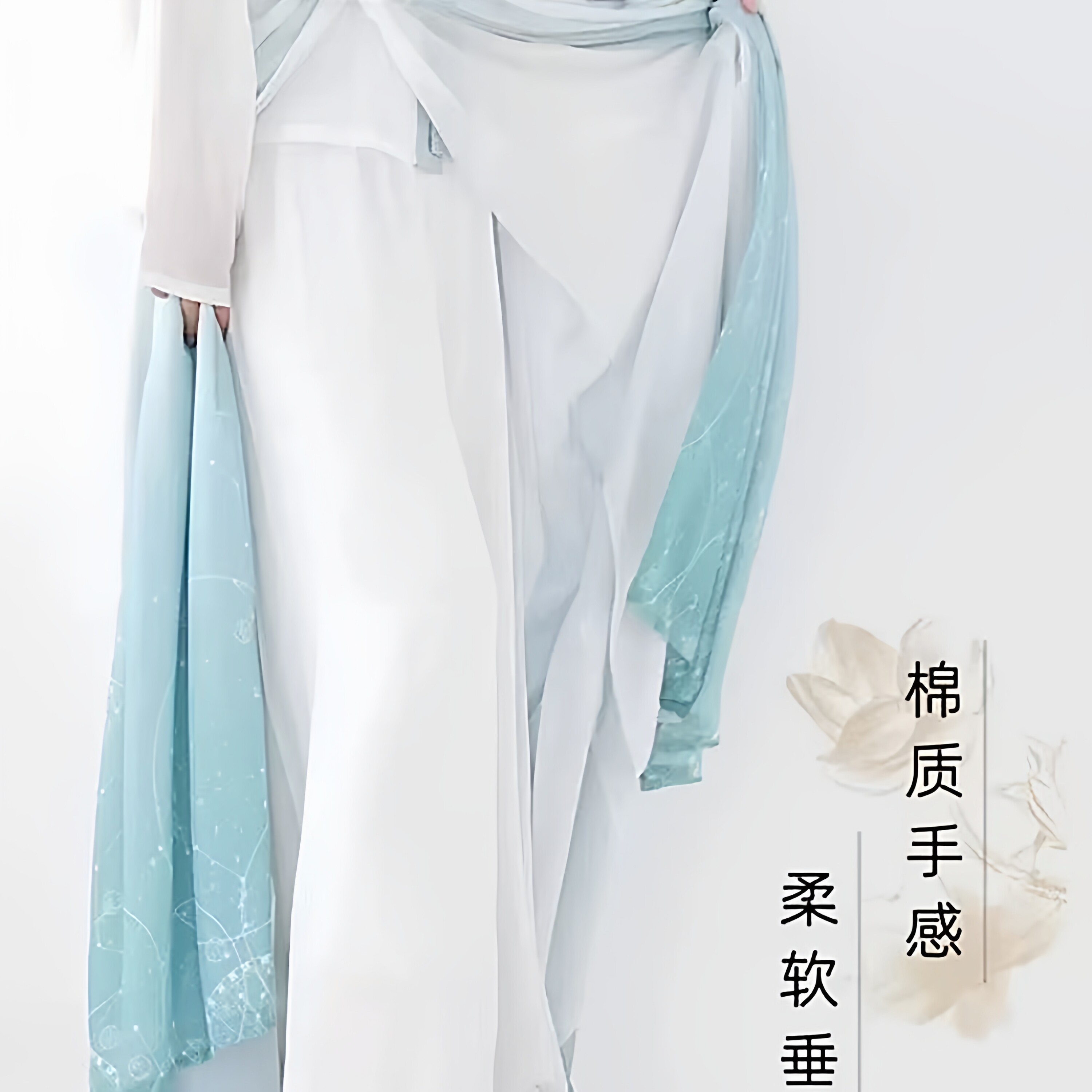 新汉服内衬裤透气白色打底裤襦裙
