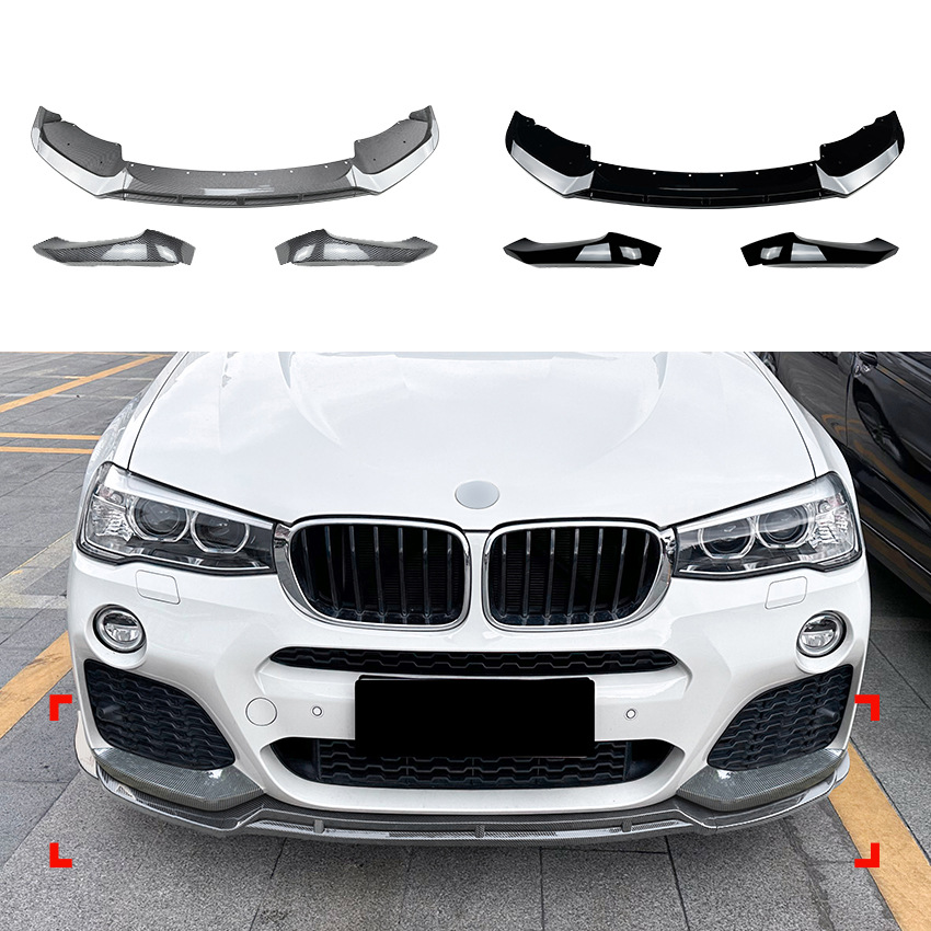 适用宝马X3 F25 X4 F26 LCI M Sport 2014-2017 前唇前铲包角改装