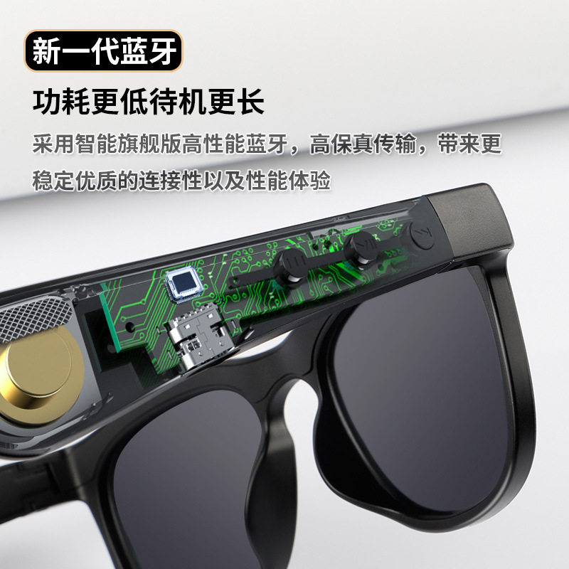 新款无线蓝牙耳机眼镜高清墨镜续航语音听歌智能音乐降噪头戴音频