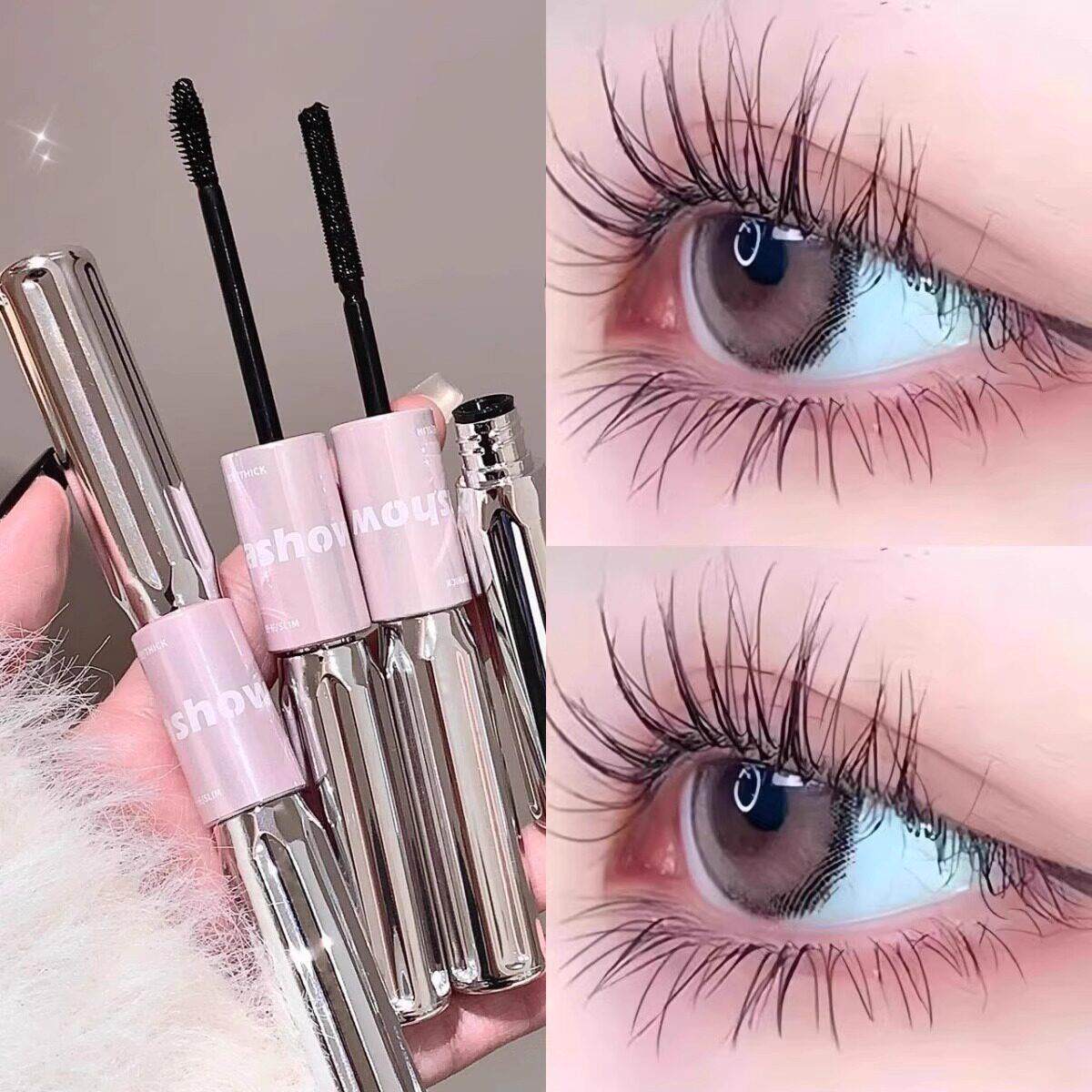 李佳琦推荐双头睫毛膏纤长浓密卷翘不脱妆不掉渣持久不塌打底膏