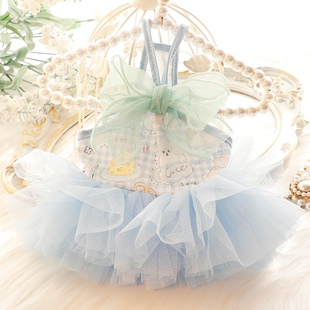 狗狗衣服春夏装薄款猫咪公主甜美吊带蓬蓬纱裙小型犬泰迪宠物比熊