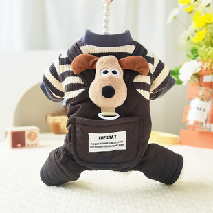 春节照常发货狗冬季加厚棉服背带裤双层加绒宠物保暖四脚衣小型犬