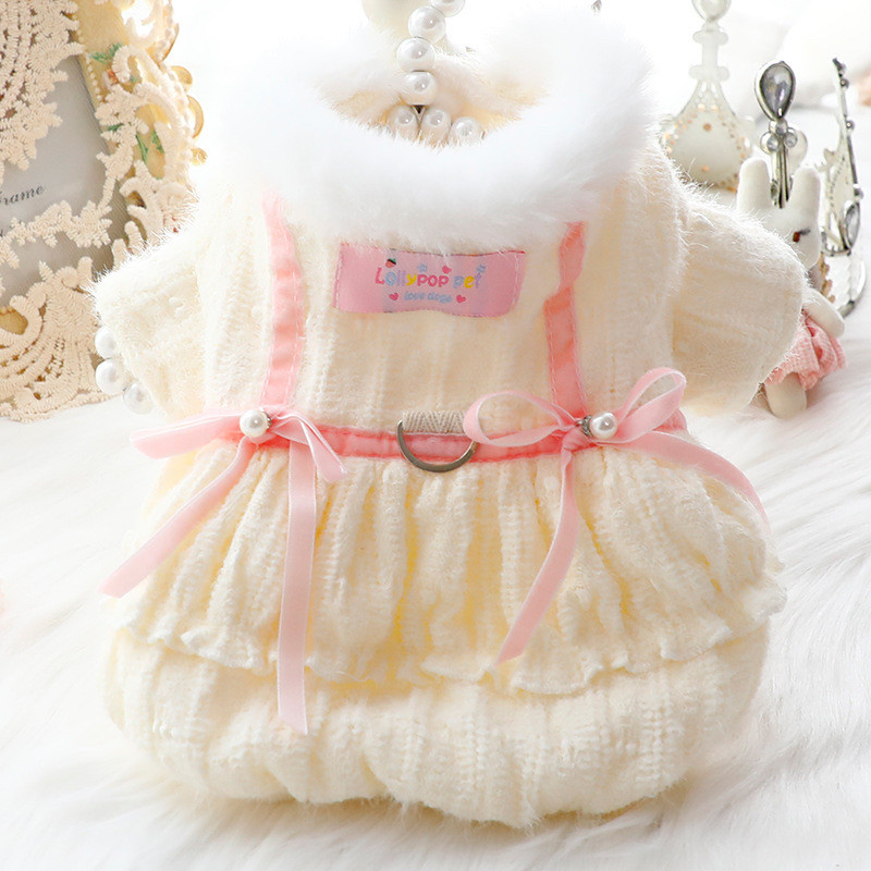 狗狗衣服秋冬装厚款猫咪公主裙柔软毛毛可牵引小型犬泰迪宠物比熊,宠物/宠物食品及用品,猫宠物服装/雨衣（新）,淘宝优惠券,粉丝福利购,淘宝优惠卷