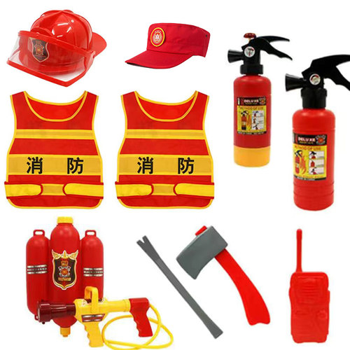 儿童消防员衣服角色扮演玩具