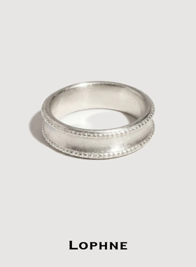 LOPHNE银色金属极简百搭女戒