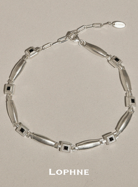 LOPHNE【少量现货】重工黑玛瑙复古高级感显品味手链纯银气质送礼