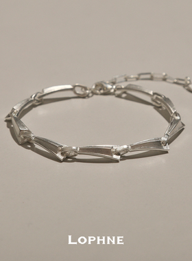 LOPHNE【少量现货】原创个性中古高级感手链纯银复古中性男女通用