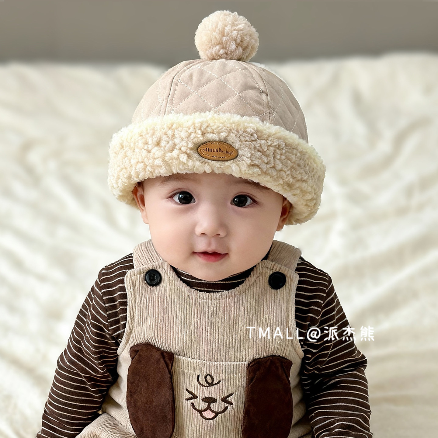 宝宝帽子秋冬新款韩版可爱婴儿男童地主帽冬季加厚保暖男孩瓜皮帽