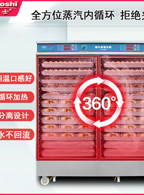 智能双门蒸饭车16-48盘商用电热蒸饭机304不锈钢蒸柜大型压力蒸箱