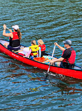 热销钓鱼独木舟划船加拿大Canoe皮划艇3-5人休闲旅游观光船钓鱼船