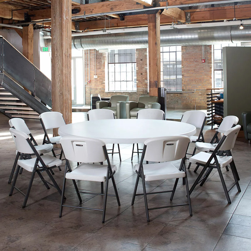 round plastic  banquet table foldable  tables and chairs