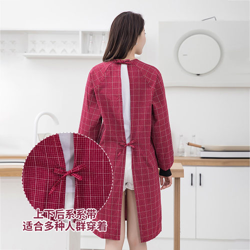 加厚棉布罩衣新款做饭长
