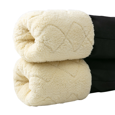 羊毛棉裤女外冬季加绒蚕丝