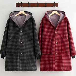 女加厚外套工作服冬季 加绒长袖 防水围裙罩衣大人家用厨房防油时尚