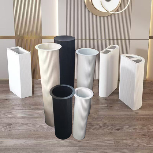 金属奶油风椭圆波浪形桌腿支架餐桌岛台支架吧台支撑柱单边桌子腿