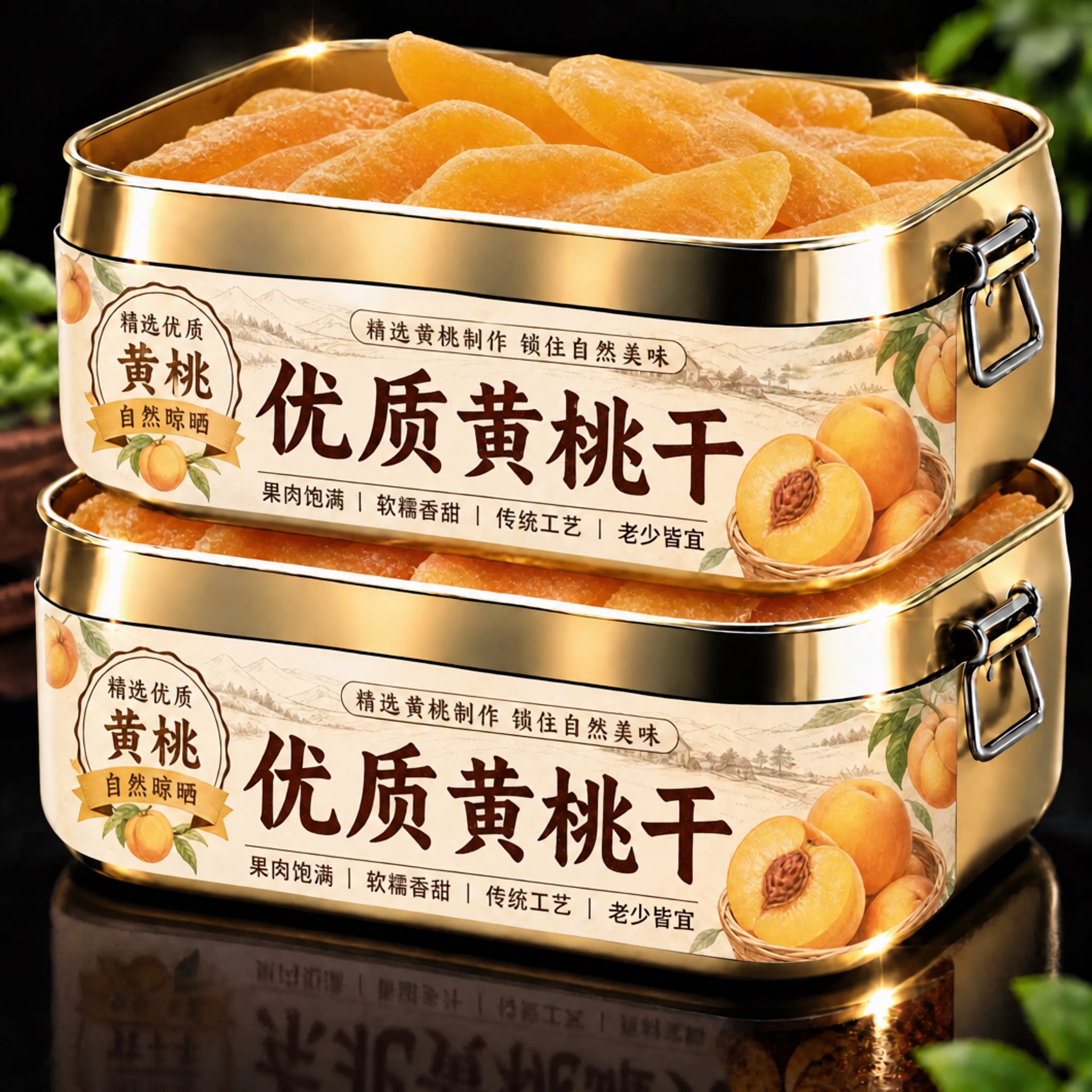 黄桃干2026新货非盐津桃肉零食果脯蜜饯桃子干水果干桃脯酸甜果干