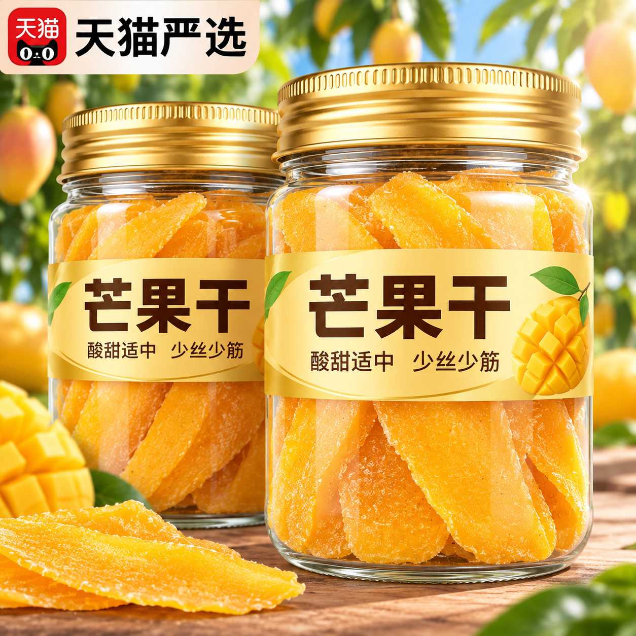 芒果干厚切精选大片鲜芒26新货香甜软糯网红同款解馋零食蜜饯果干