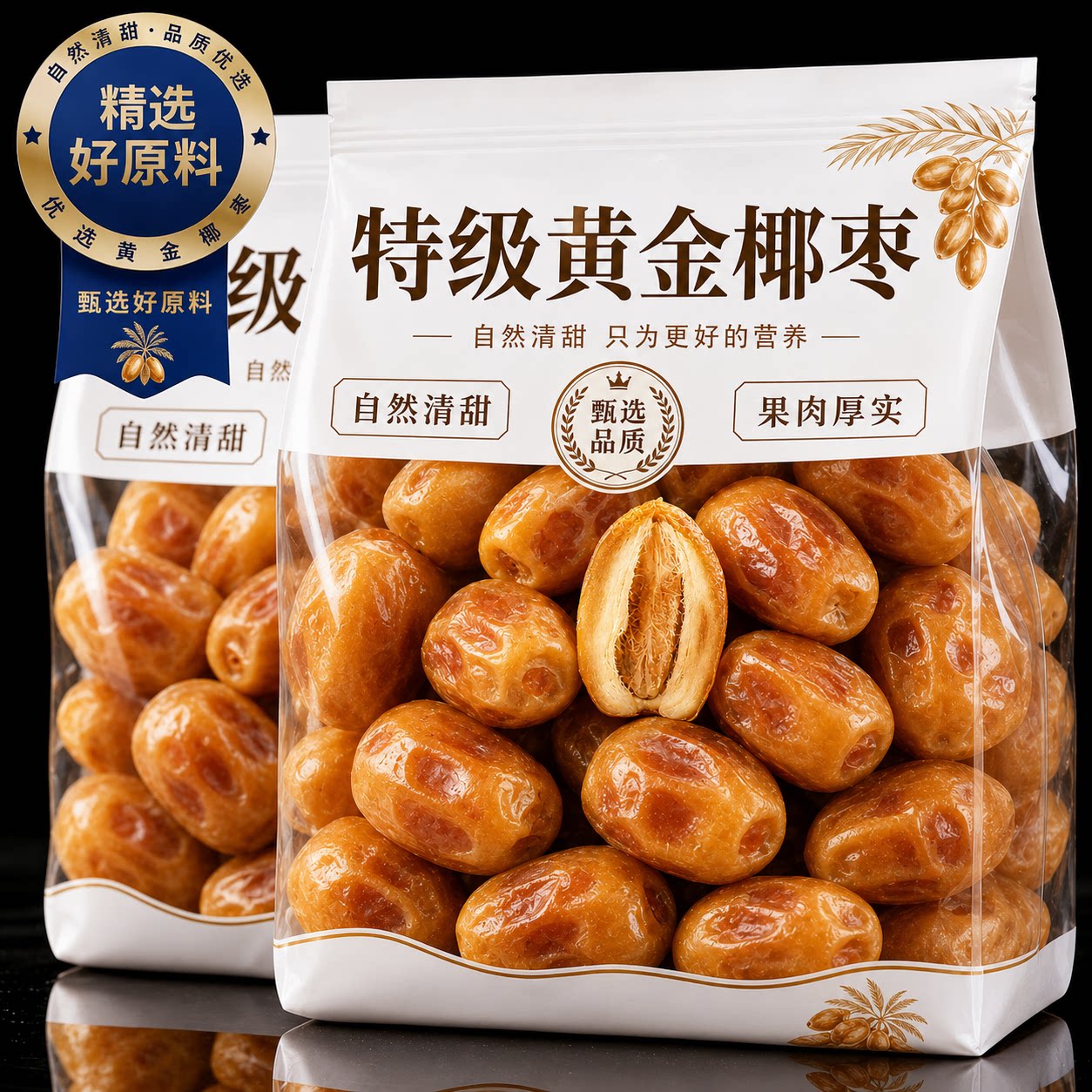 特级黄金椰枣新疆特产官方旗舰店纯正椰枣新鲜沙漠特大果孕妇零食