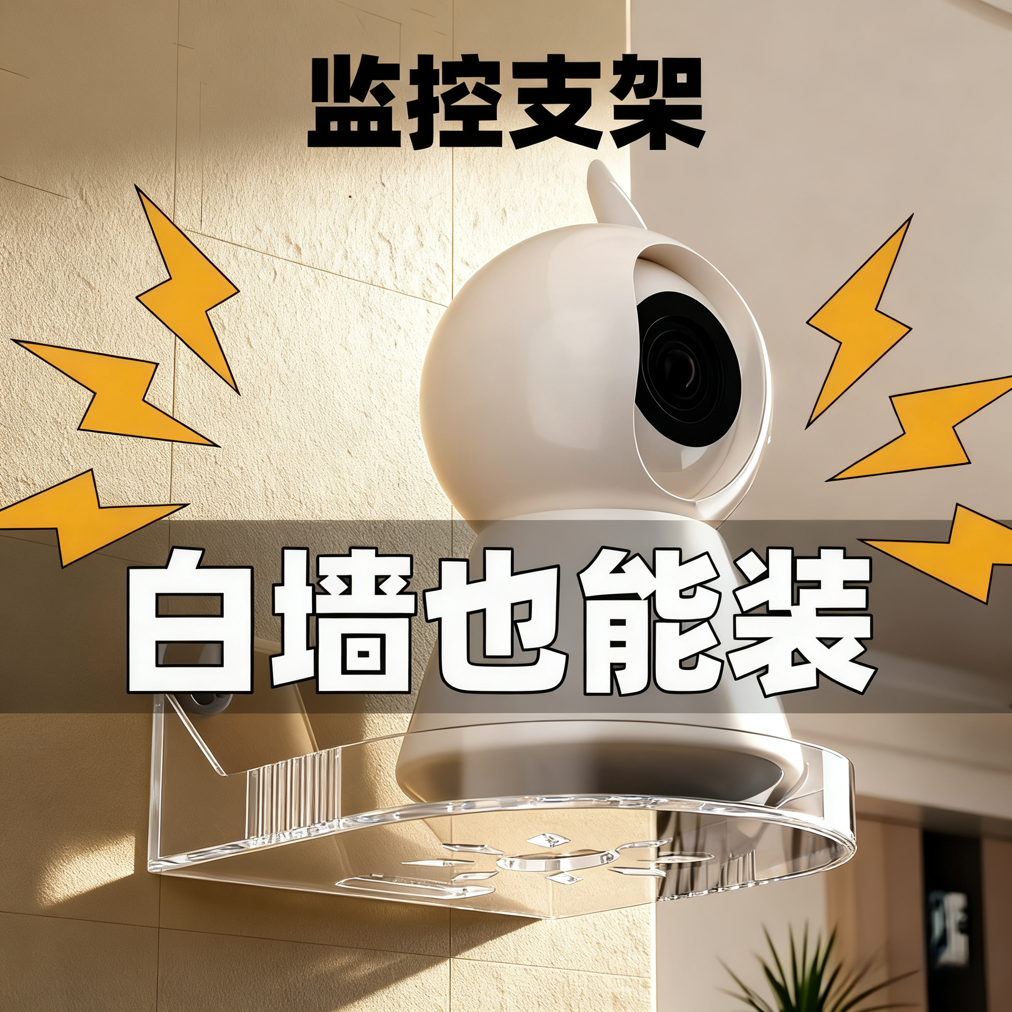 【免打孔不伤墙】监控支架家用