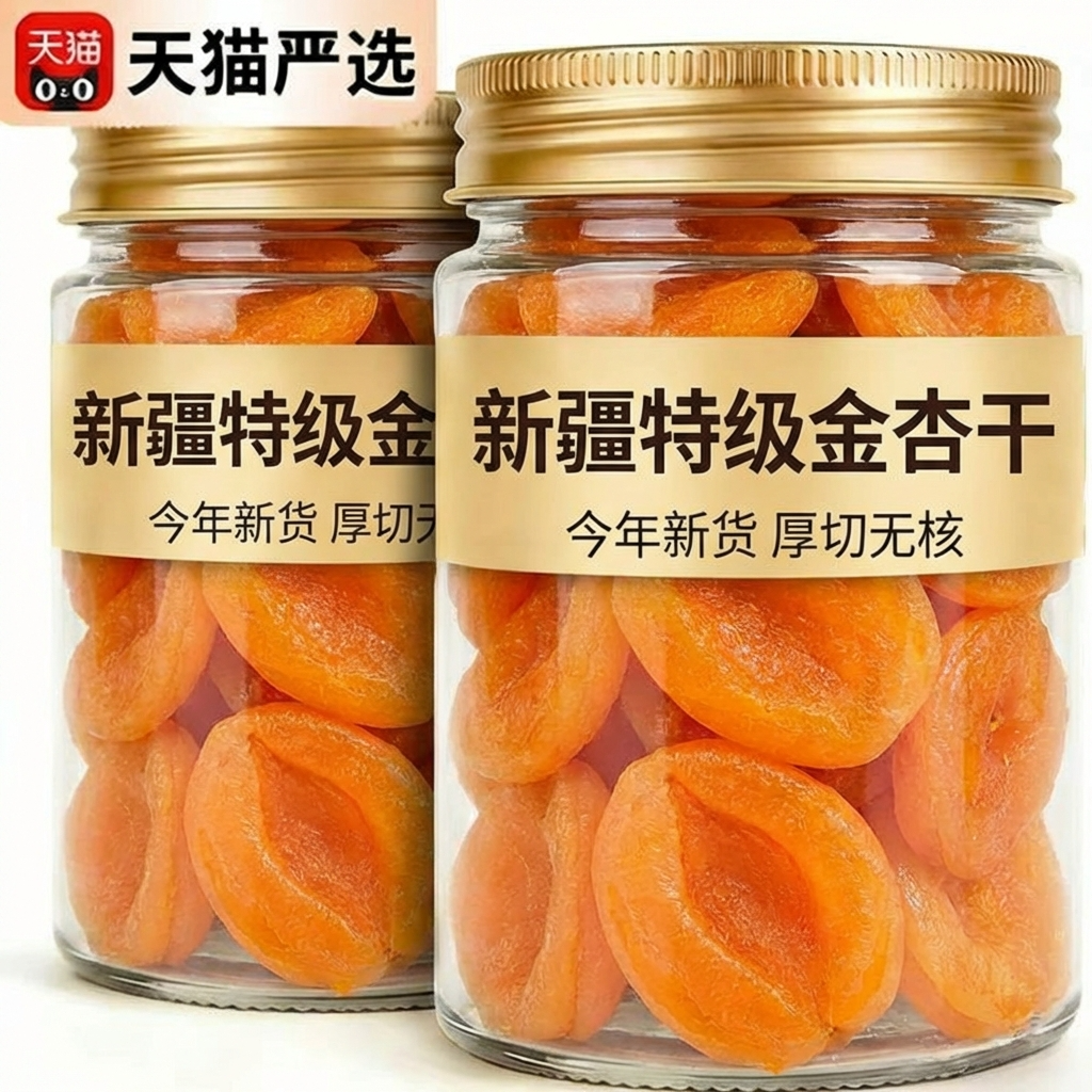 农科院杏干新疆特级无糖无添加天然果脯无核独立包装官方旗舰店