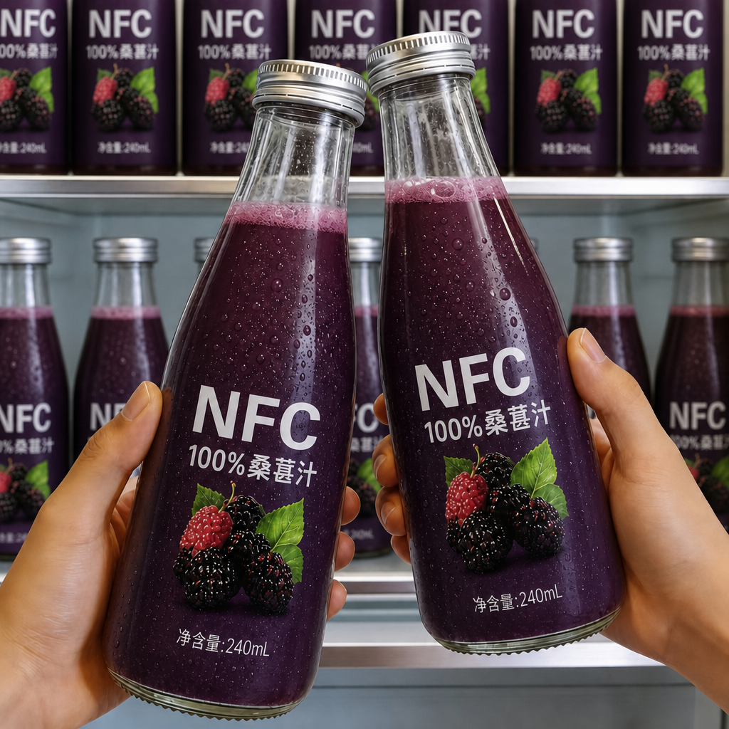 新疆NFC100%纯桑果汁无添加桑葚汁花青素果蔬汁饮料果汁新鲜原浆