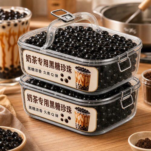 奶茶专用珍珠免煮黑糖珍珠粉圆无添加小包装黑糖甜品小料原材料