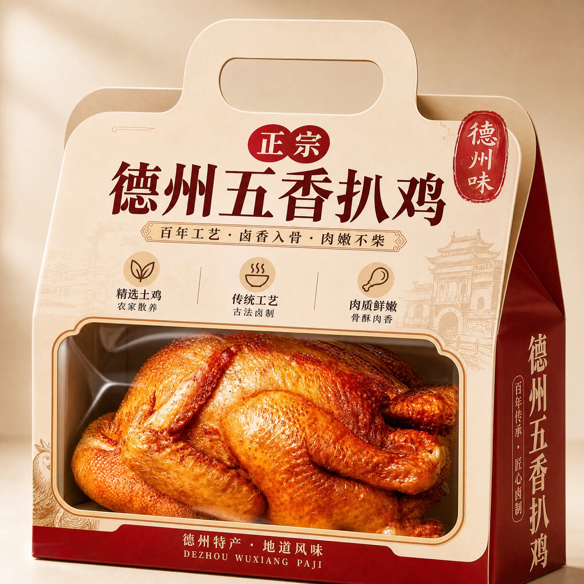 【德州直发】山东德州扒鸡官方旗舰五香扒鸡特产卤味熟食烧鸡下酒图片