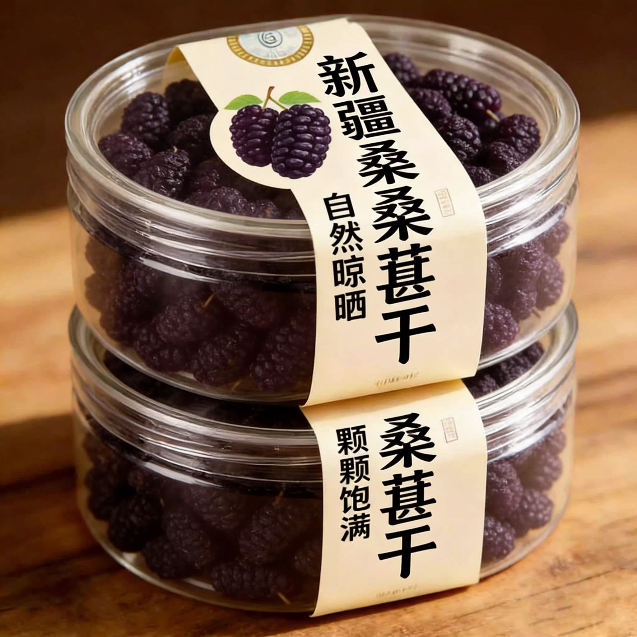 新疆特级桑葚干500g黑桑椹子官方旗舰店干泡水茶自然晾干无沙免洗