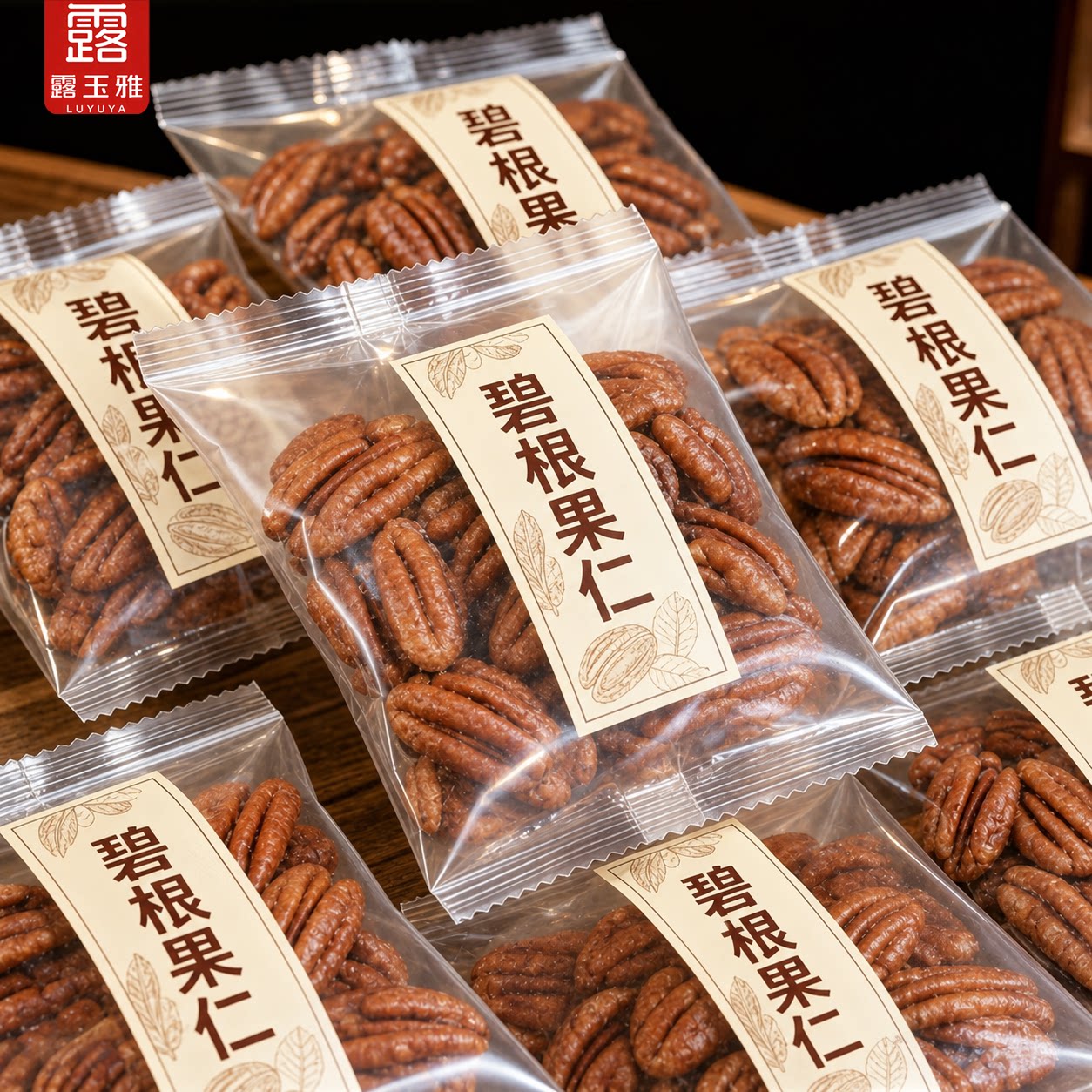原味碧根果仁官方旗舰店奶油味长寿果美国核桃孕妇干果仁坚果零食