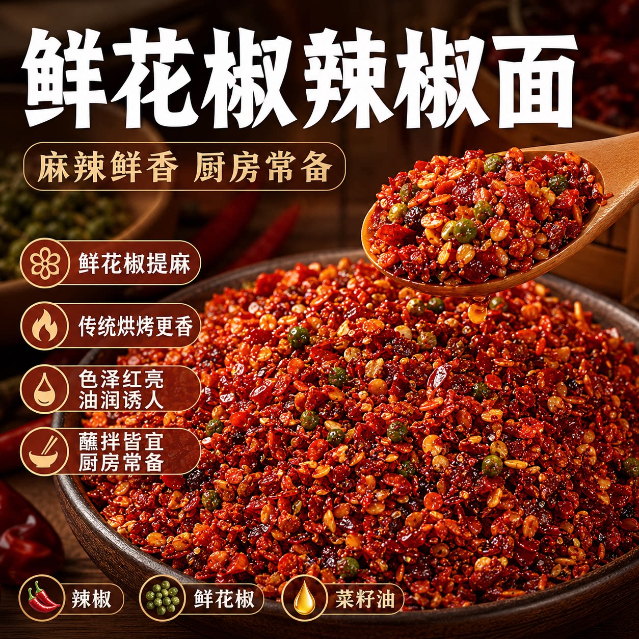 贵州特产！鲜花椒辣椒面！图片