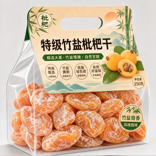 正宗云霄竹盐枇杷干正品官方旗舰店陈皮甘草原味无添加清润无糖