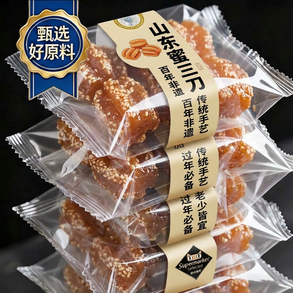 山东特产蜜三刀官方旗舰店正宗老式糕点甜点果子怀旧休闲零食小吃