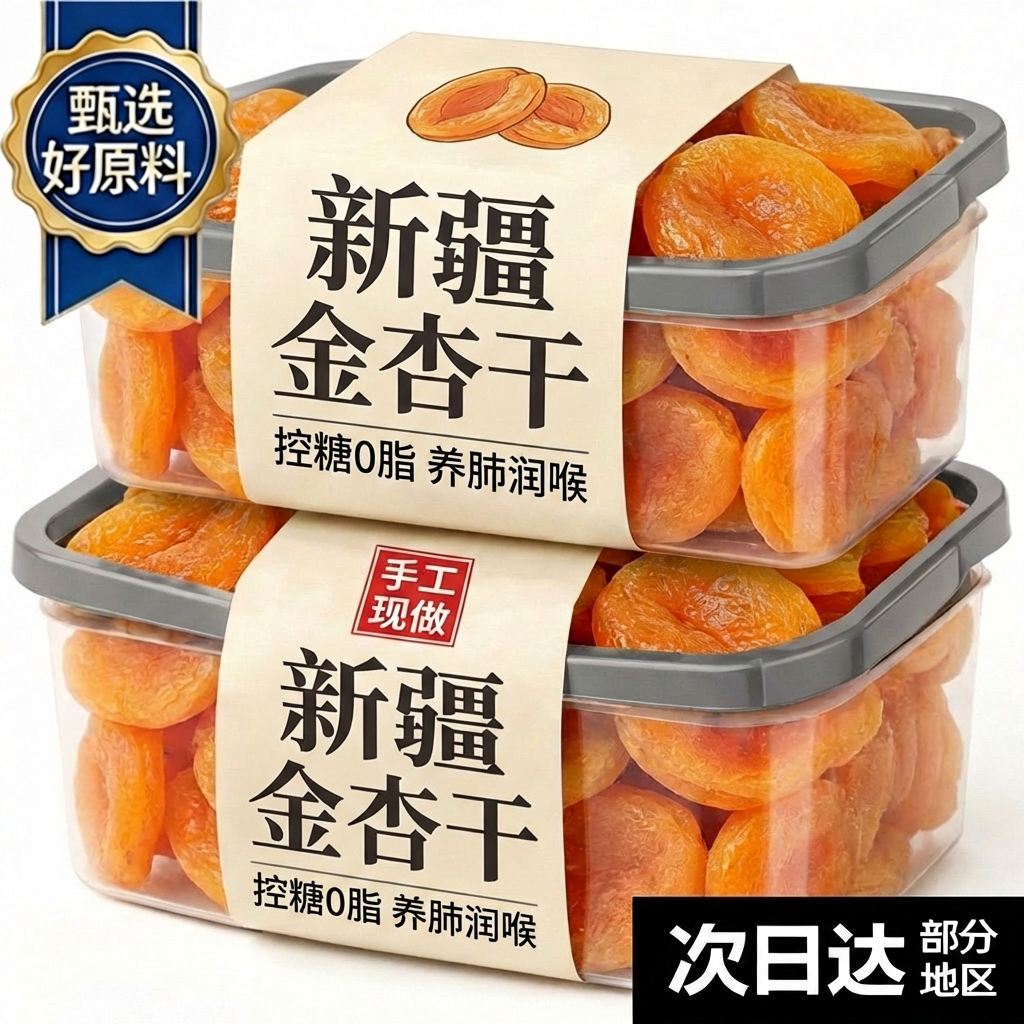 农科院杏干新疆特级无糖无添加天然果脯无核独立包装官方旗舰店