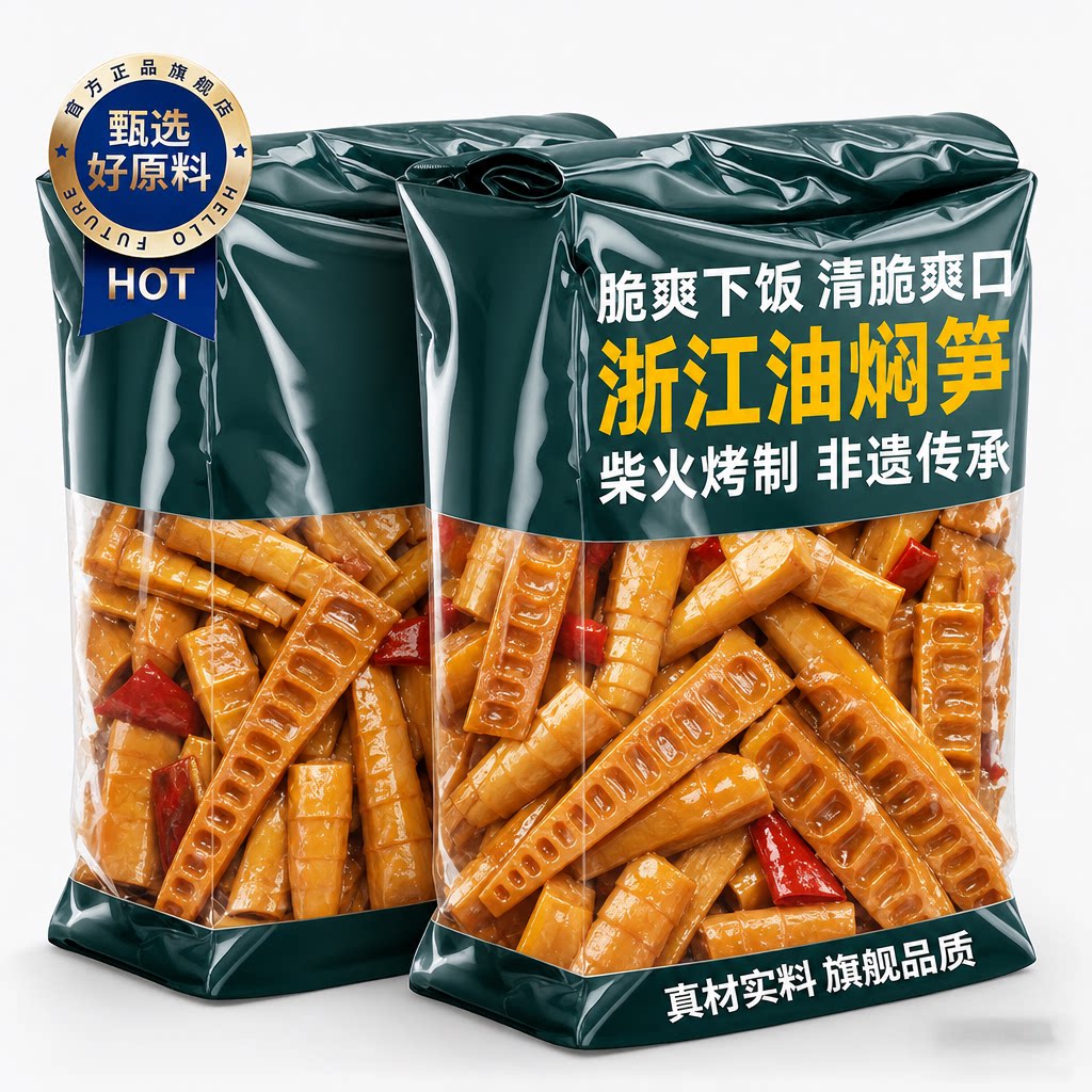 浙江特产油焖笋竹笋奉化新鲜嫩春笋尖干下饭菜开袋即食官方旗舰店图片