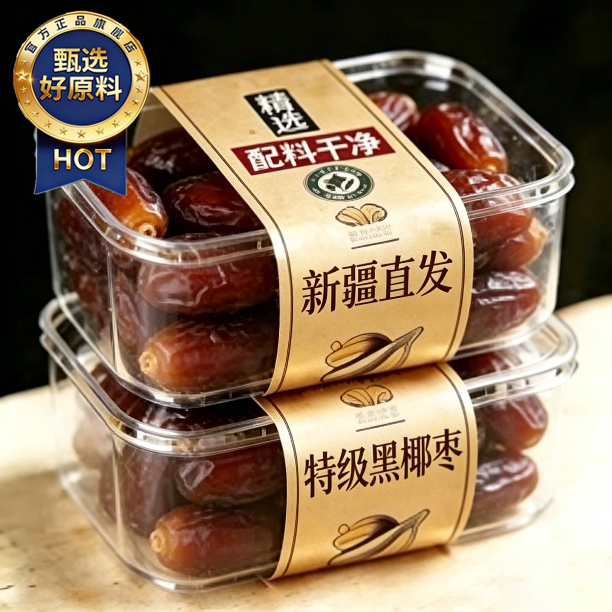 新疆黑椰枣免洗伊朗进口椰枣新鲜蜜枣孕妇干果无添加无糖滋补养生